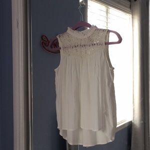 Elegant white laced blouse